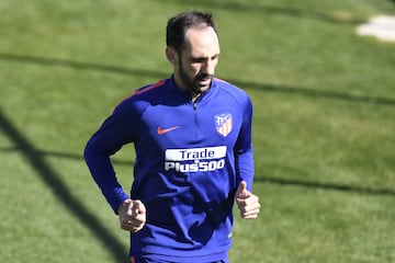 Juanfran Torres en el entrenamiento del Atlético de Madrid 