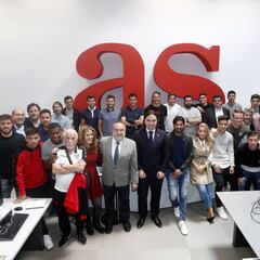 El Rayo visitó la redacción de Diario As tras su ascenso a LaLiga