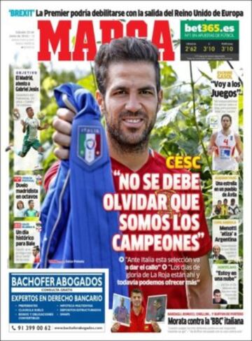 Portadas de la prensa mundial