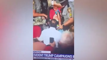 La TV estadounidense captó la secuencia en que se llevan al supuesto tirador de Trump