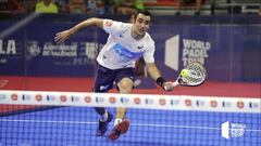 Pablo Lima durante el partido de octavos de final del Estrella Damm Valencia Open.