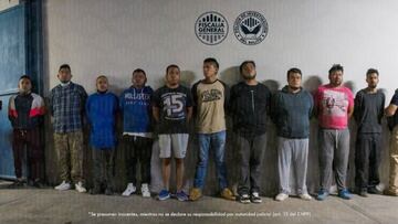 Las autoridades presentaron a los posibles responsables de las agresiones en el estadio Corregidora de Querétaro