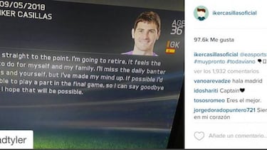 Iker Casillas se ríe de su jubilación anticipada en FIFA 16