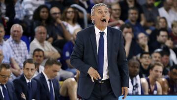 GRAF7455. BARCELONA, 27/05/2018.- El técnico serbio del FC Barcelona Lassa, Svetislav Pesic, durante el primer partido de los play off de los cuartos de final de la Liga ACB q