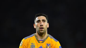 Fernando Gorriaran of Tigres during the Semifinals first leg match between Pumas UNAM and Tigres UANL as part of Torneo Apertura 2023 Liga BBVA MX, at Olimpico Universitario Stadium, December 07, 2023, in Mexico City.