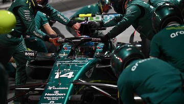 Fernando Alonso (Aston Martin AMR24). Las Vegas, Estados Unidos. F1 2024.