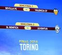 Habrá un finalista español: Sevilla-Valencia y Benfica-Juve