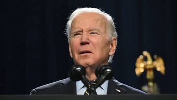 US President Joe Biden speaks about lowering prescription drug costs and protecting Social Security and Medicare at Jones Elementary School in Joliet, Illinois, November 5, 2022. (Photo by SAUL LOEB / AFP) (Photo by SAUL LOEB/AFP via Getty Images)