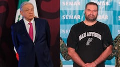 Andrés Manuel López Obrador y el narcotraficante Sergio Villarreal Barragán "El Grande", en una composición fotográfica.