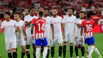 Los jugadores del Sevilla.