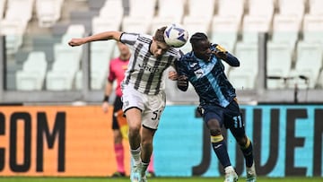 Dean Donny Huijsen, jugador de la Juventus, durante un amistoso.