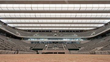 Techo retráctil de la pista central de Roland Garros.