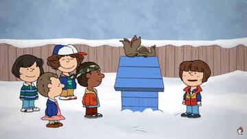 Corto navideño de los niños protagonistas de Stranger Things inspirado en el universo de Peanuts.