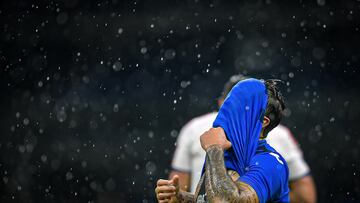 Christian Tabo of Cruz Azul during the game Cruz Azul vs Atletico San Luis, corresponding to day 16 of the Torneo Clausura Grita Mexico C22 of Liga BBVA MX, at Azteca Stadium, on April 24, 2022.

<br><br>

Christian Tabo de Cruz Azul durante el partido Cruz Azul vs Atletico San Luis, correspondiente a la jornada 16 del Torneo Clausura Grita Mexico C22 de la Liga BBVA MX, en el Estadio Azteca, el 24 de Abril de 2022.