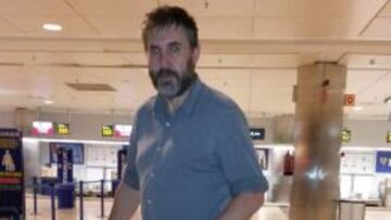 Hinojosa, ayer en Barajas.