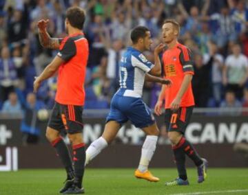 Lucas Vázquez celebra el 1-0.