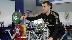 Bale, en la ciudad deportiva de Valdebebas. 