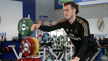 Bale, en la ciudad deportiva de Valdebebas.