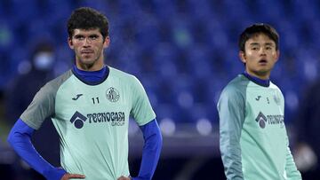 Aleñá y Kubo, dos de los once jugadores del Getafe que acaban contrato el 30 de junio.