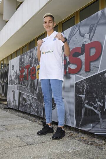 Melissa Real en el CSD tras la presentación del patrocinio de Iberdrola a la Selección femenina de boxeo.