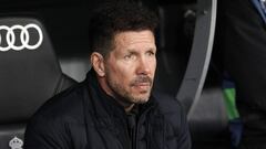 Simeone, durante el partido contra el Real Madrid.