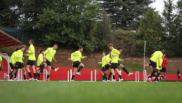 Entrenamiento del Sporting en Mareo.