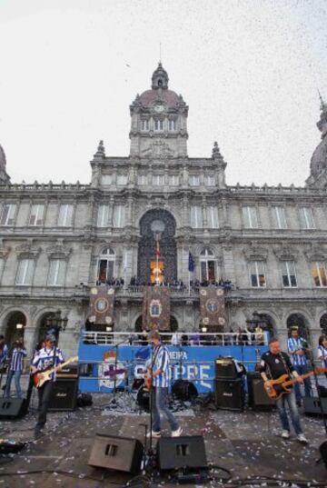 Celebración en la plaza de María Pita.