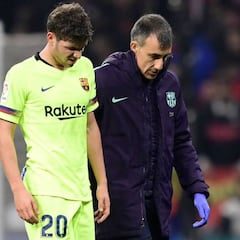 Sergi Roberto, KO: se fue con una lesión en el isquiotibial izquierdo