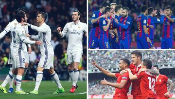 El Real Madrid, favorito en las apuestas deportivas para ser campeón de LaLiga Santander por delante de Barcelona, Sevilla y Atlético.