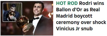 La prensa mundial sacude al Madrid por “el boicot” de oro