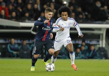 Marco Verratti con el PSG.