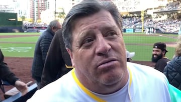 Miguel Herrera lanzó la primera bola del Padres ante Dodgers con motivo del 5 de mayo