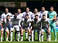 Once del Ceuta ante el Eibar.