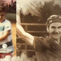 La infancia de Federer: raquetas de madera y pelotas blancas