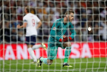 1-0. David de Gea tras marcar Marcus Rashford marcó el primer gol.