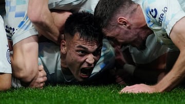 Lautaro celebra su gol al Genoa.
