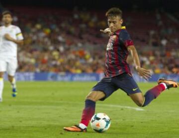 Partido amistoso Barcelona - Santos. Neymar.