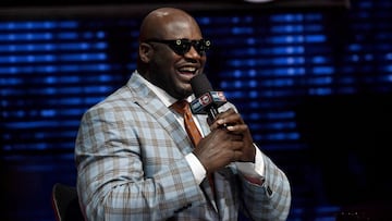 LAS VEGAS, NV - JANUARY 05: NBA analyst Shaquille O'Neal laughs during a live telecast of "NBA on TNT" at CES 2017 at the Sands Expo and Convention Center on January 5, 2017 in Las Vegas, Nevada. CES, the world's largest annual consumer technology trade show, runs through January 8 and features 3,800 exhibitors showing off their latest products and services to more than 165,000 attendees. Ethan Miller/Getty Images/AFP
== FOR NEWSPAPERS, INTERNET, TELCOS & TELEVISION USE ONLY ==
