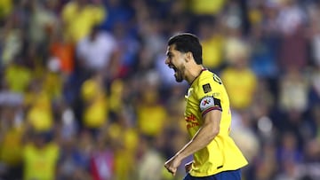 during the Semi-Final second leg match between America and Cruz Azul as part of the Liga BBVA MX, Torneo Clausura 2025 at Ciudad de los Deportes Stadium on May 18, 2025 in Mexico City, Mexico.