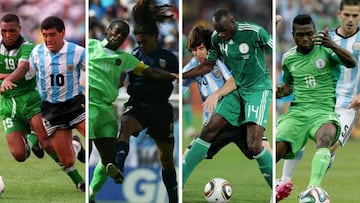 Argentina-Nigeria: ¡rivales en los Mundiales de 94, 02, 10, 14 y 18!