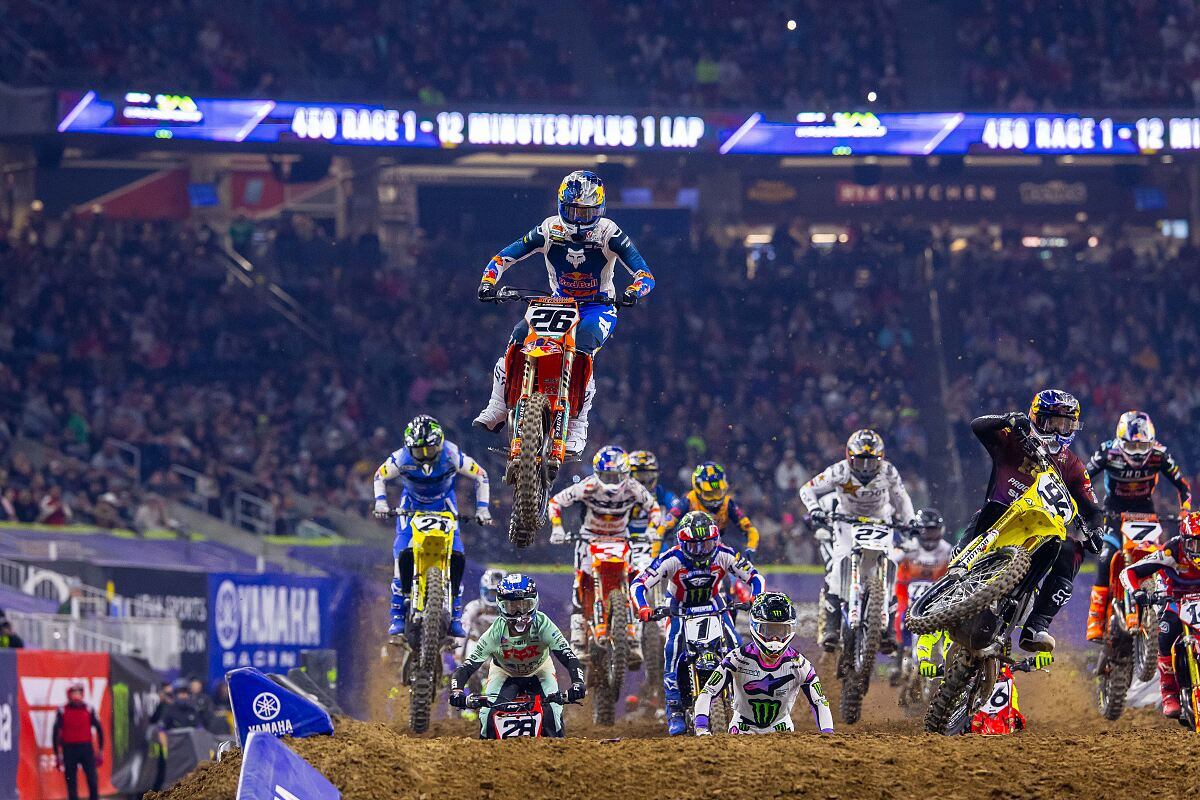Jorge Prado, con la KTM en el Supercross de Houston.