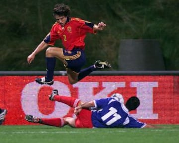 Puyol durante el partido clasificatorio para el Mundial de Corea y Jap¨®n de 2002 contra Liechtenstein.