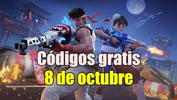 Free Fire códigos gratis 8 de octubre 2023