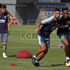Yerry Mina vuelve a los entrenamientos con Barcelona