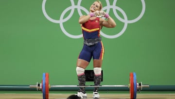 Lydia Valent&iacute;n celebra su medalla en los Juegos Ol&iacute;mpicos de R&iacute;o 2016.