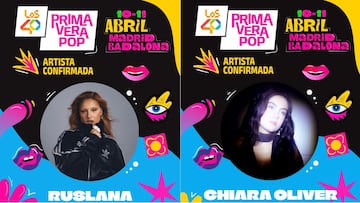 Ruslana y Chiara Oliver, artistas confirmadas en LOS40 Primavera Pop 2026