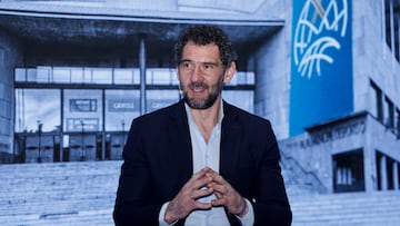 Jorge Garbajosa, presidente de FIBA Europa, durante la presentación de la Final Four de la Champions 2026, que se disputará en Badalona.
