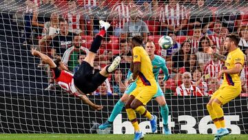 Aduriz fue el encargado de abrir el marcador de la temporada 2019-2020 en el partido que enfrentó, en San Mamés, al Athletic Club contra el FC Barcelona. Fue en el minuto 90 cuando Aduriz, de chilena, marcó el gol de la victoria para los leones.