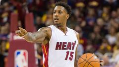 Mario Chalmers con los Heat en un partido de la temporada 2014-2015