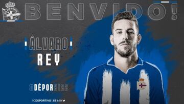 El Deportivo hizo oficial el fichaje de &Aacute;lvaro Rey.